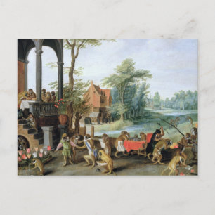 Cartão Postal Sátira da Folia de Tulip Mania