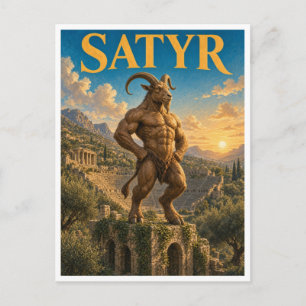 Cartão Postal Sátiro, Monstro da Fantasia Gótica