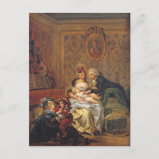 Cartão Postal Satisfação do Casamento ou da família feliz (Frente)