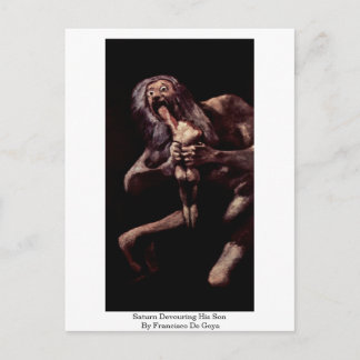 Cartão Postal Saturn que devora seu filho por Francisco De Goya