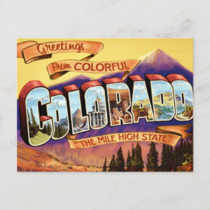 Cartão Postal Saudação Colorida do Velho Colorado