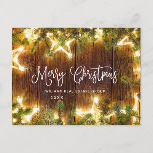 Cartão Postal Saudação Corporativa de Feriado de Natal Retroativ