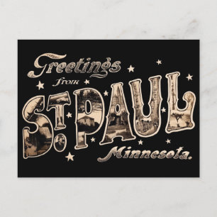 Cartão Postal Saudação da Rua Paul Minnesota Postcard