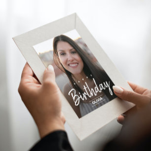 Cartão Postal Saudação de aniversário de amigos modernos substit