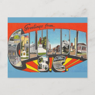 Cartão Postal Saudação de Columbia SC
