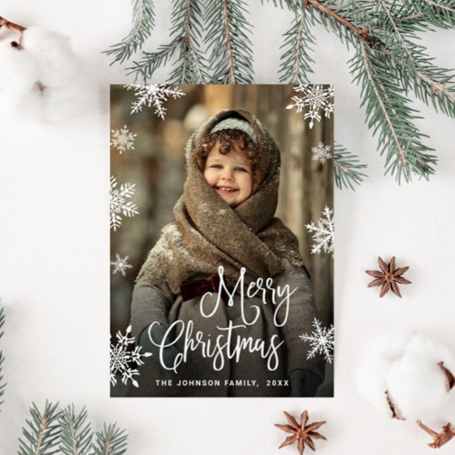 Cartão Postal Saudação de Foto de Natal Moderno (Criador carregado)