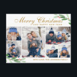 Cartão Postal Saudação de Holly Berry 6 PHOTO Collage<br><div class="desc">Cartão-postal de saudação da foto de Natal Holly Berry 6.</div>