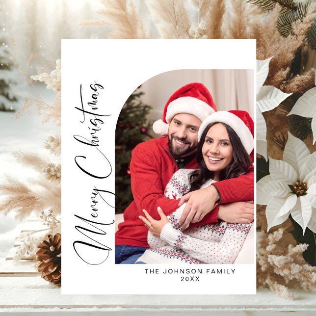 Cartão Postal Saudação de Natal de Férias Simplesmente Elegante (Criador carregado)