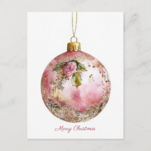 Cartão Postal Saudação de Natal Festiva e Elegante