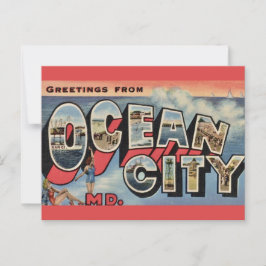 Cartão Postal Saudação de Ocean City MD