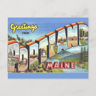 Cartão Postal Saudação de Portland Maine