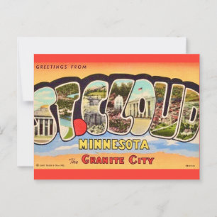 Cartão Postal Saudação de St Cloud Minnesota
