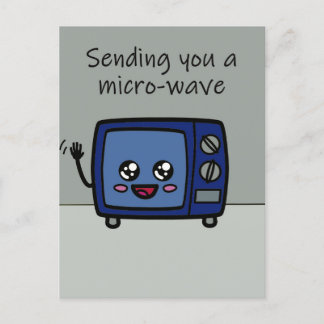 Cartão Postal Saudação enviando-lhe uma postagem de micro-ondas