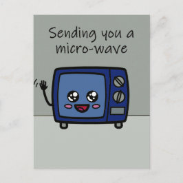 Cartão Postal Saudação enviando-lhe uma postagem de micro-ondas