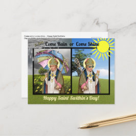 Cartão Postal Saudação Humorosa do Dia de São Swithin