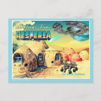 Cartão Postal Saudação Retro de Hesperia CalEarth 2