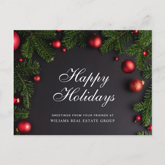 Cartão Postal Saudação Rústica do Filme de Natal (Frente)