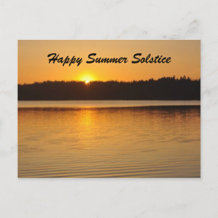 Cartão Postal Saudação Solstício Sunset