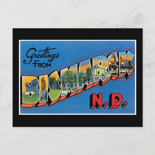 Cartão Postal Saudações a Bismark (Frente)