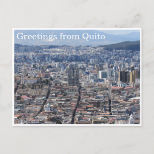 Cartão Postal saudações à cidade de quito