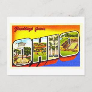 Cartão Postal Saudações Antigas de Ohio