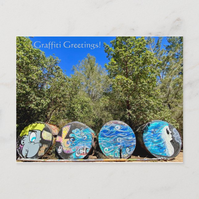 Cartão Postal Saudações ao grafite! (Frente)