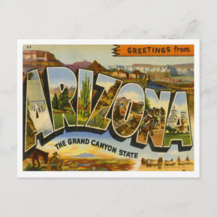Cartão Postal Saudações arizonas Dos Estados Unidos