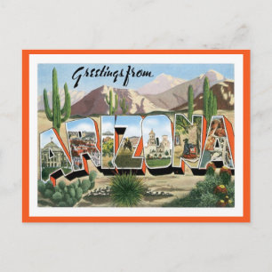 Cartão Postal Saudações arizonas Dos Estados Unidos