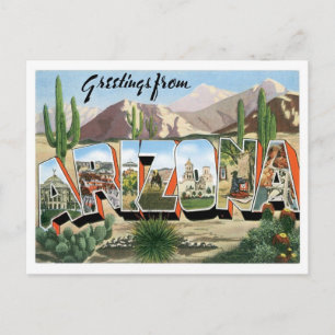 Cartão Postal Saudações arizonas Dos Estados Unidos