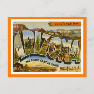 Cartão Postal Saudações arizonas Dos Estados Unidos