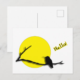 Cartão postal - Saudações Beija-flor