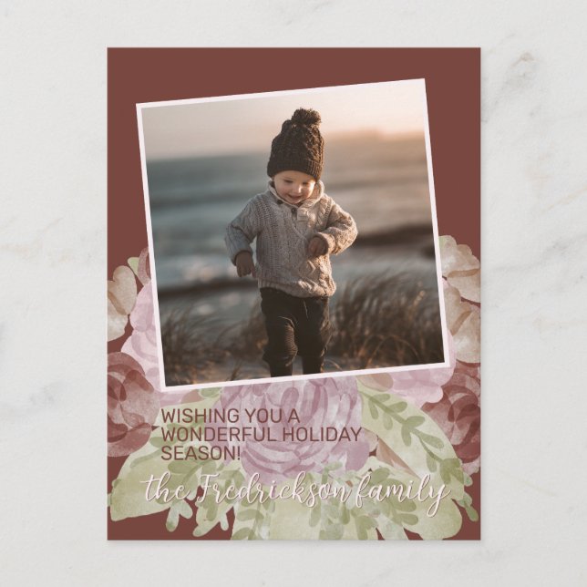 Cartão Postal Saudações Charmantes do Clássico Floral Clássico (Frente)