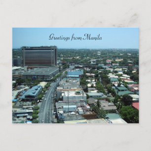 Cartão Postal saudações cidade manila