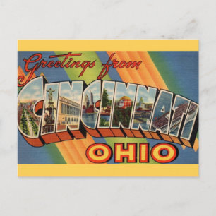 Cartão Postal Saudações Cincinnati Ohio