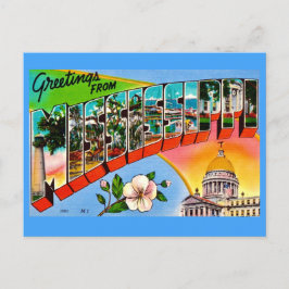 Cartão Postal Saudações Coloridas do Mississippi