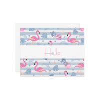 Saudações com o padrão caprichoso do flamingo & ab