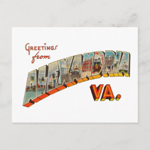 Cartão Postal Saudações da Alexandria Virginia
