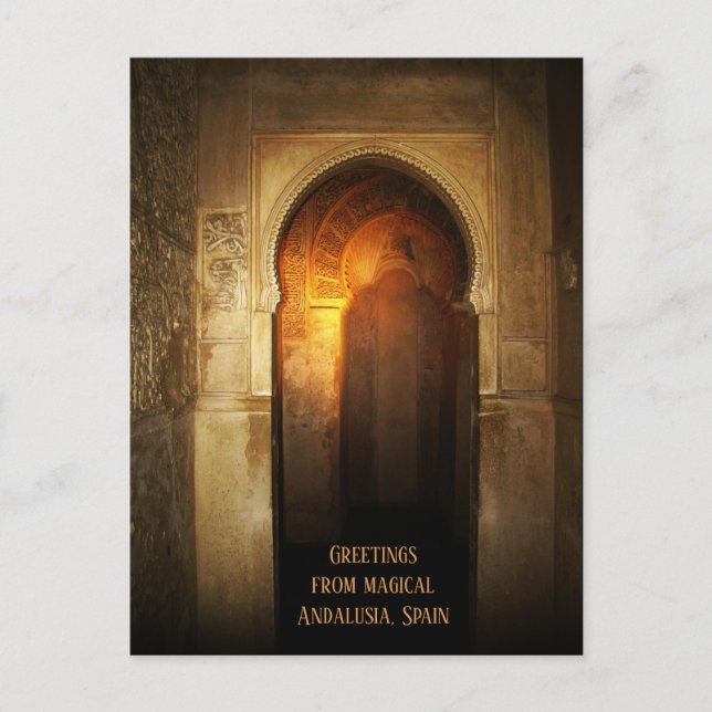 Cartão Postal Saudações da Andaluzia Mágica, Espanha (Frente)