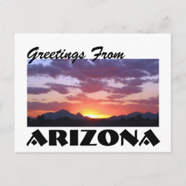 Cartão Postal Saudações Da Arizona! Sunset da Montanha do Desert