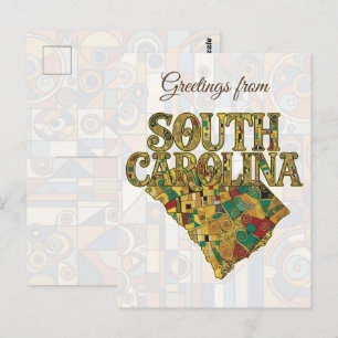 Cartão Postal Saudações da Carolina do Sul