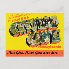 Cartão Postal Saudações da Caverna Cristal