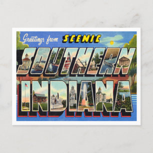 Cartão Postal Saudações da cena do Viagem de Indiana do Sul