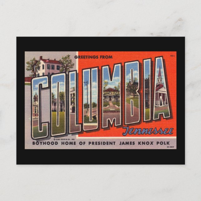 Cartão Postal Saudações da Colômbia (Frente)