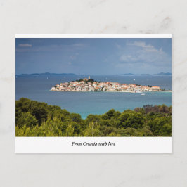 Cartão Postal Saudações da Croácia, Primosten