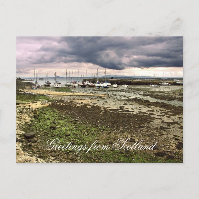 Cartão Postal Saudações da Escócia, Aberdour (Frente)