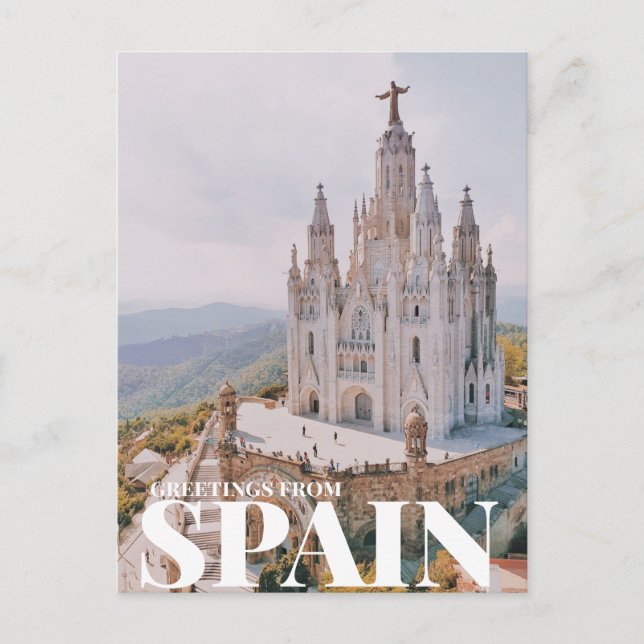 Cartão Postal Saudações da espanha (Frente)