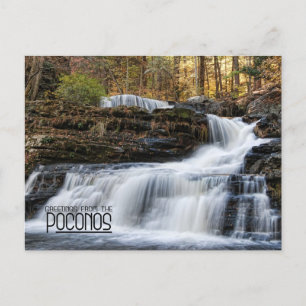 Cartão Postal Saudações da Fábrica Cai nos Poconos