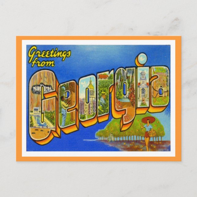 Cartão Postal Saudações Da Geórgia (Frente)