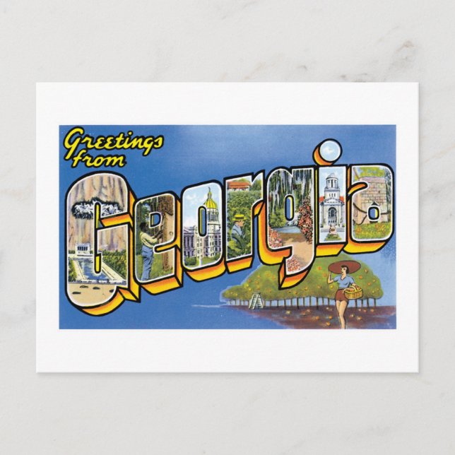 Cartão Postal Saudações da Geórgia! (Frente)