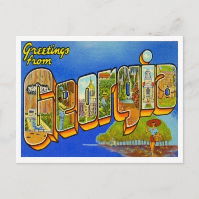 Cartão Postal Saudações Da Geórgia (Frente)